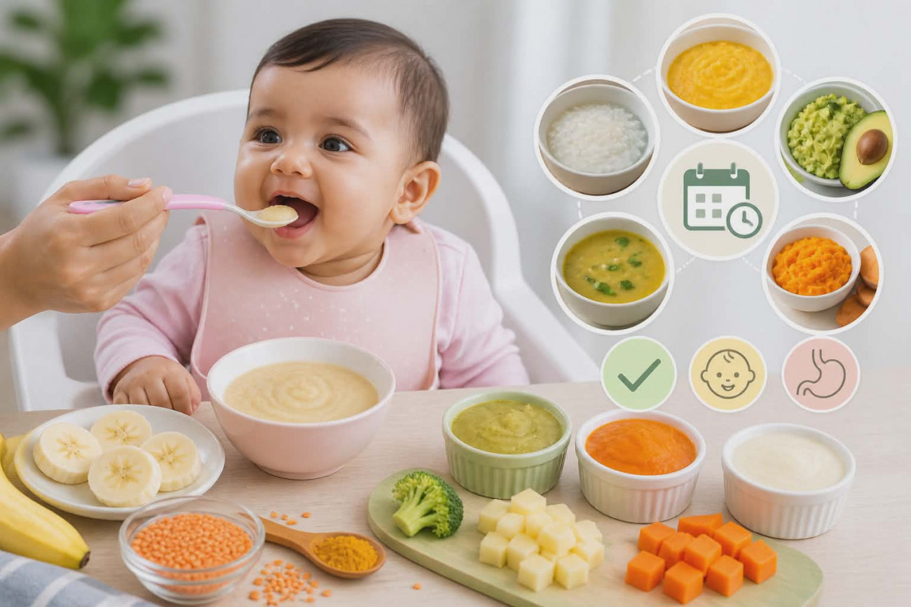 Baby First Solid Foods Infographic