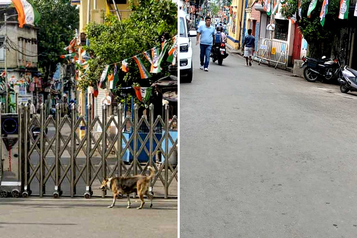 Guardrails removed from in front of Mamata's house.