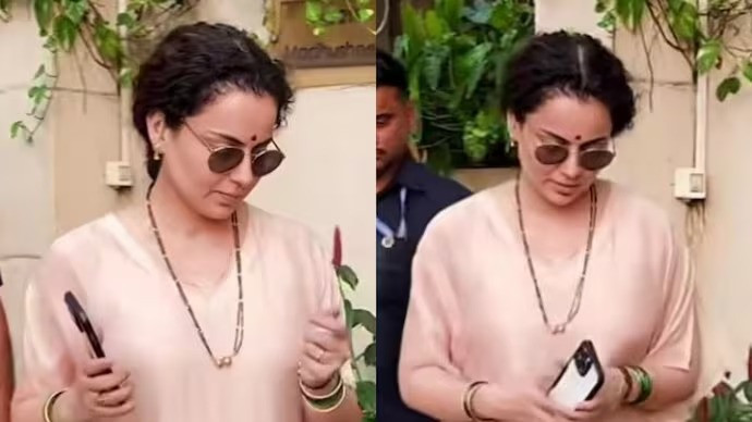 Kangana Ranaut was seen wearing a mangalsutra that sparked buzz online