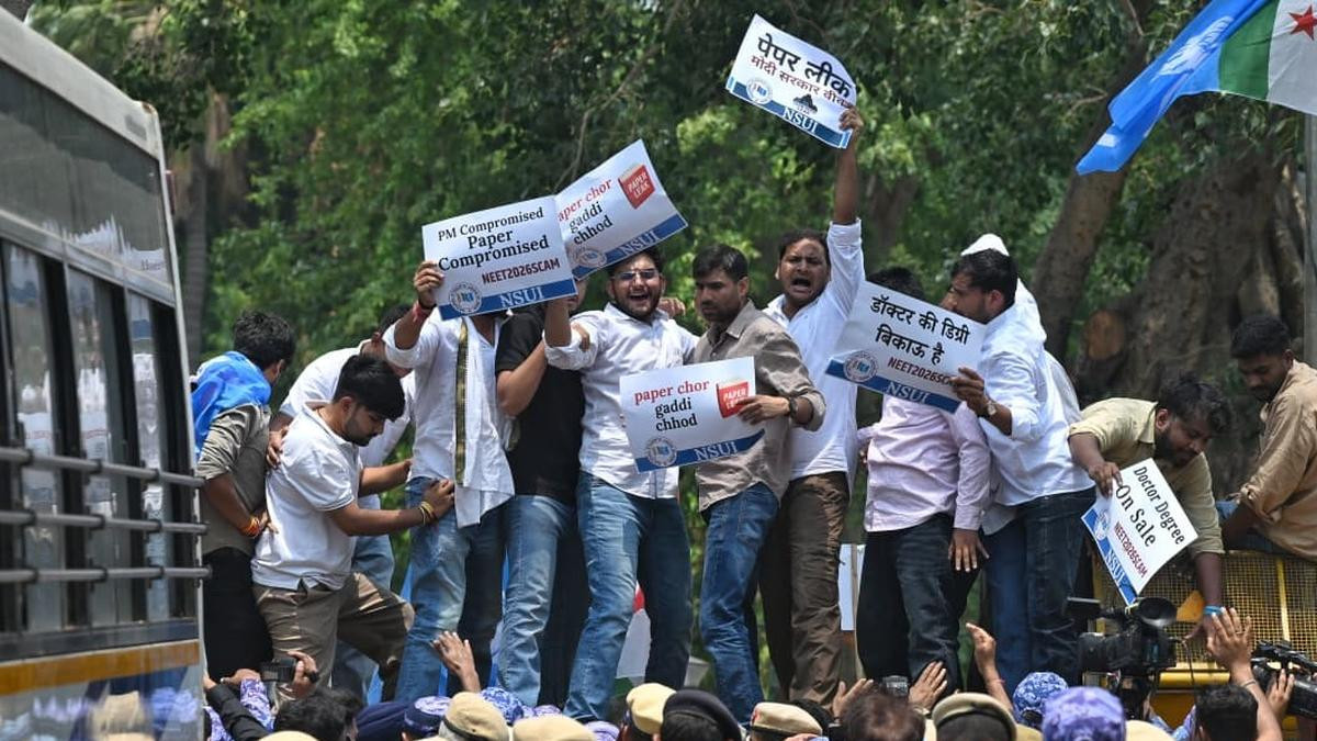 NEET UG Paper Leak protest