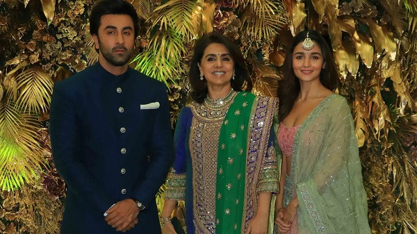 Neetu Kapoor with Alia and Ranbir