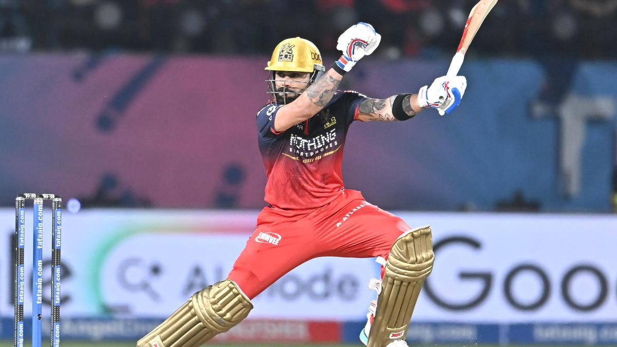RCB’s Virat Kohli in action against Gujarat Titans in Qualifier 1