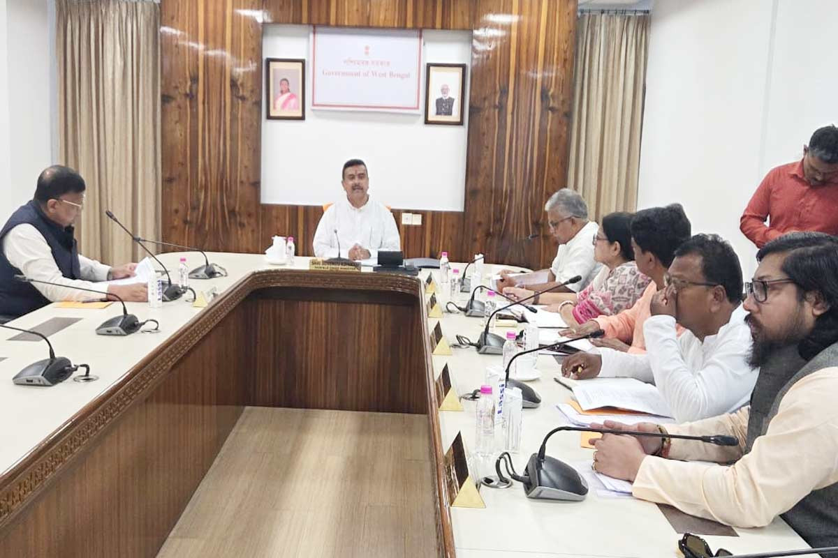 Chief Minister and Suvendu Adhikari at the second cabinet meeting at Nabanna.
