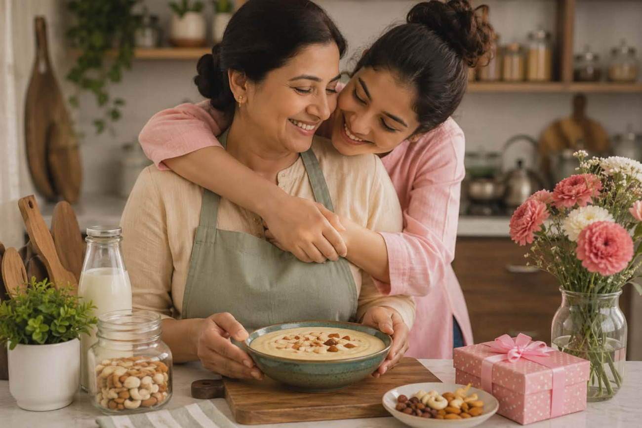 Sweet Moment With Mom