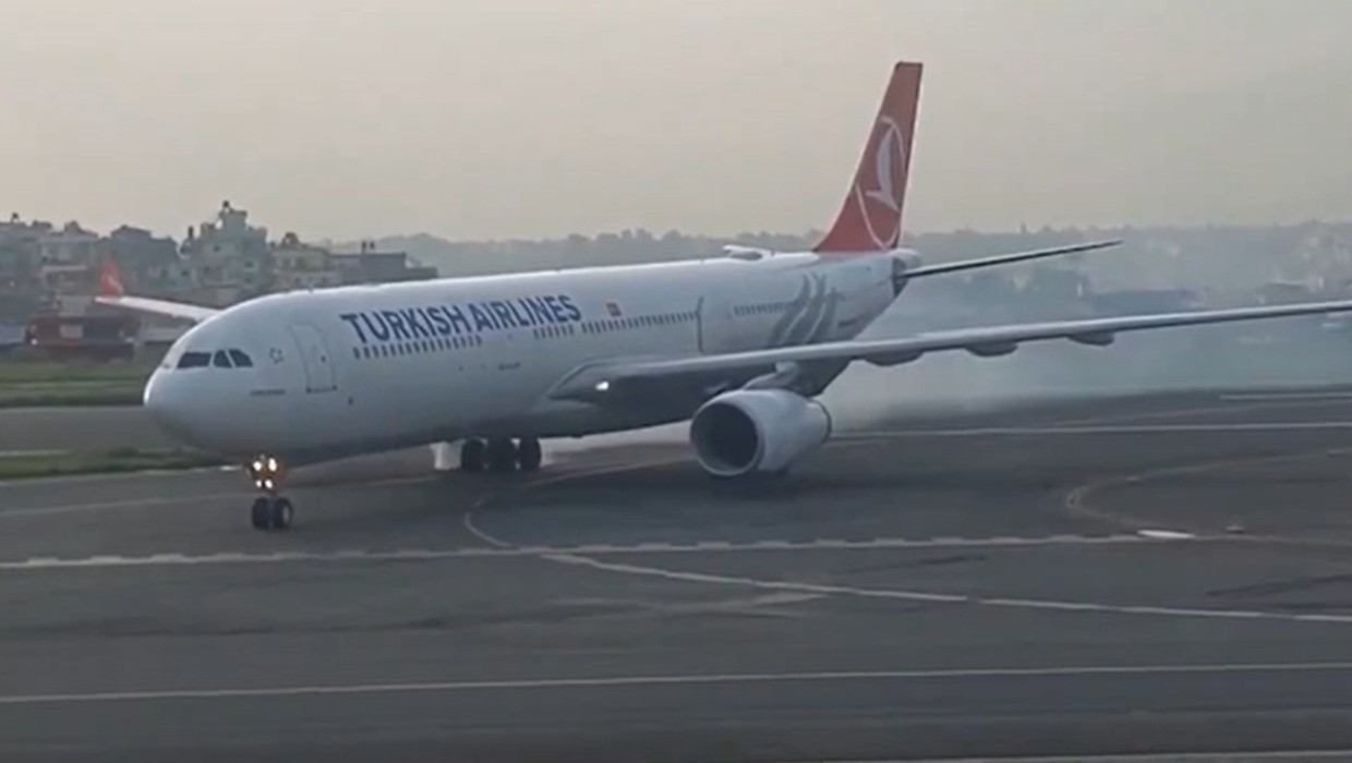 A Turkish Airlines Airbus aircraft
