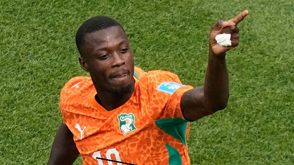 Nicolas Pepe scored both of Ivory Coast's goals against Curacao