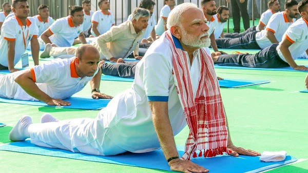 PM Modi attending a yoga session