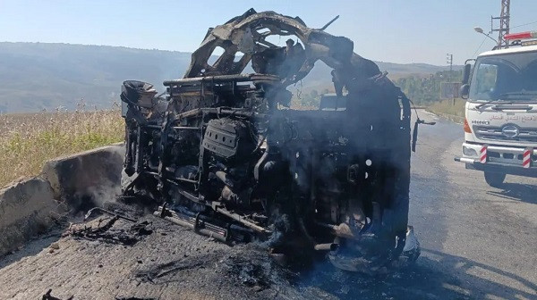 The Lebanese Army released images of the car it says was attacked by the Israeli military