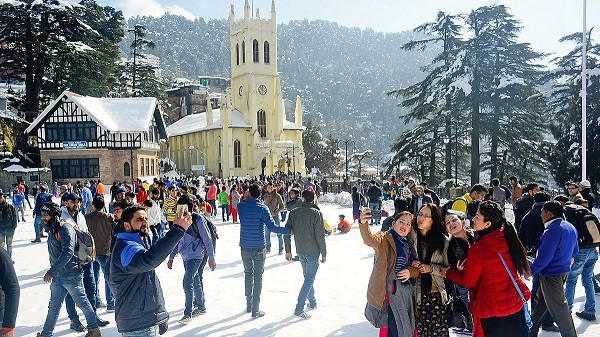 Shimla crowded with tourists
