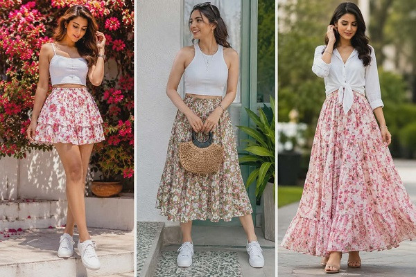 Floral Skirt Styling Ideas for Monsoon Fashion