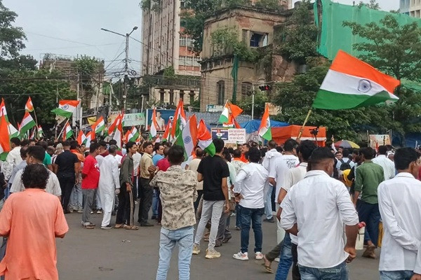 BJP protest in Kolkata