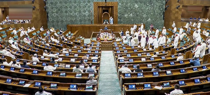 Opposition MPs stage a protest in Parliament