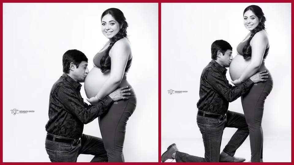 Sreemoyee shares unseen moments of her baby bump