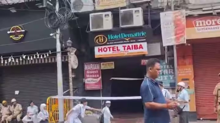 A fire broke out at a hotel on Kolkata’s Free School Street