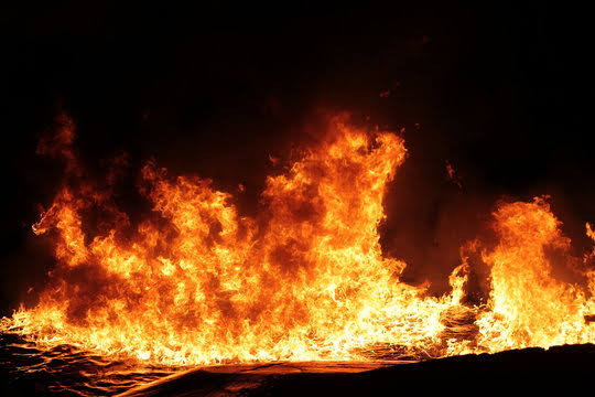 Massive fire at Ambica Jute Mill in Belur