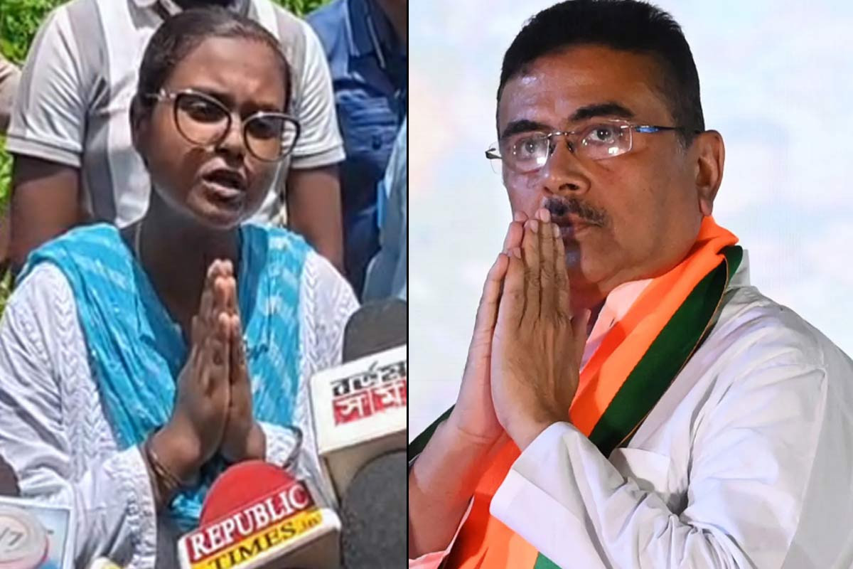 Slain Trinamool worker Wife and Suvendu Adhikari