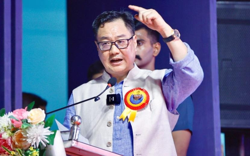 Union Minister Kiren Rijiju warning New York  protesters