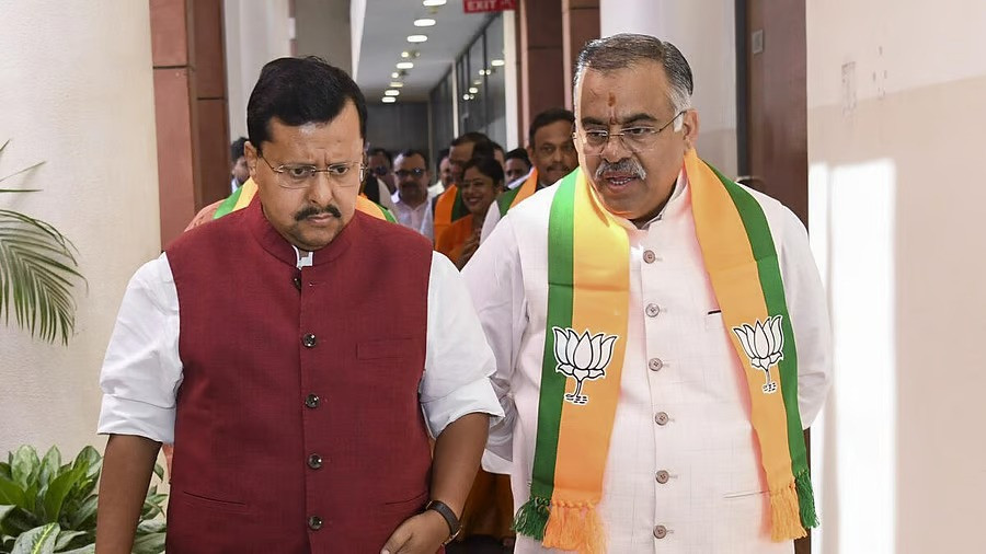 BJP MP Tarun Chugh and BJP National President Nitin Nabin