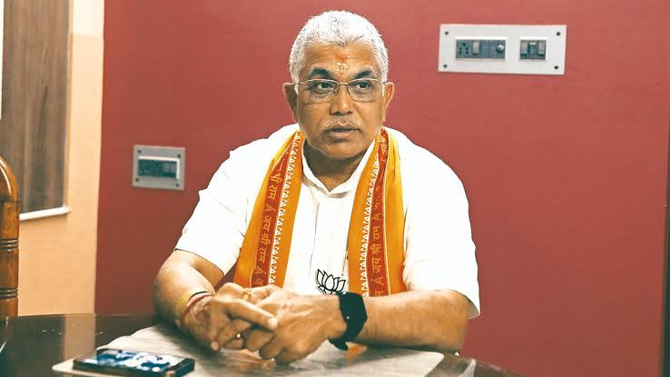 Dilip Ghosh on CM's photo at Durga Puja