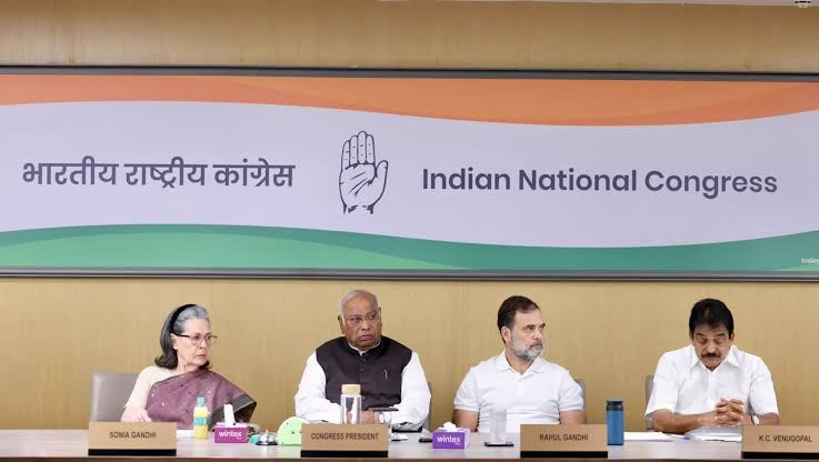 Congress Working Committee (CWC) Meeting at Indira Bhawan