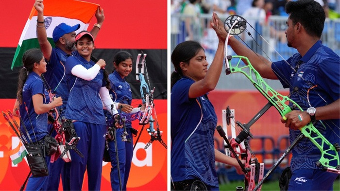 India sweeps Compound Archery team gold medals in 2026 Asian Games
