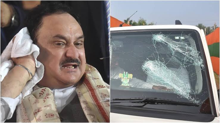 J P Nadda Convoy Attacked