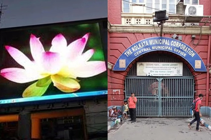 LED advertisements in puja mandap cost 25 to 50 thousand rupees