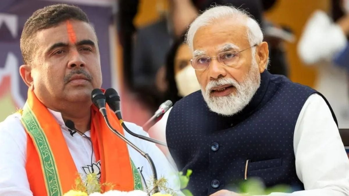 Prime Minister Narendra Modi and West Bengal Chief Minister Suvendu Adhikari