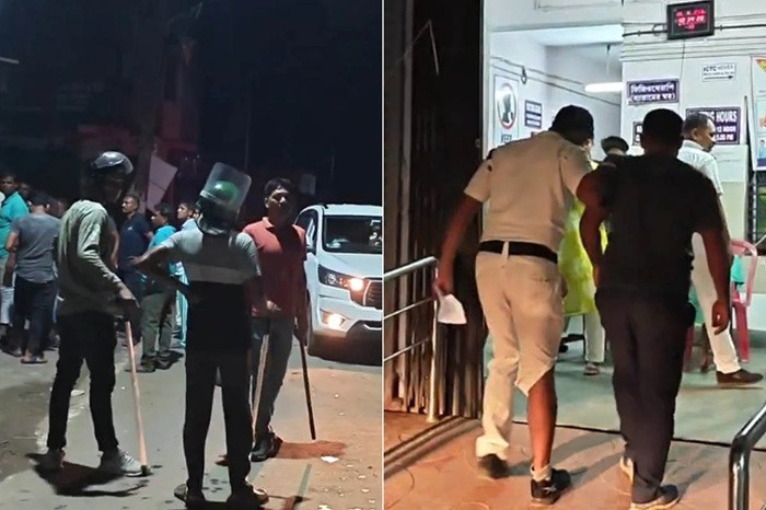 Police picket deployed in the area; police personnel attacked