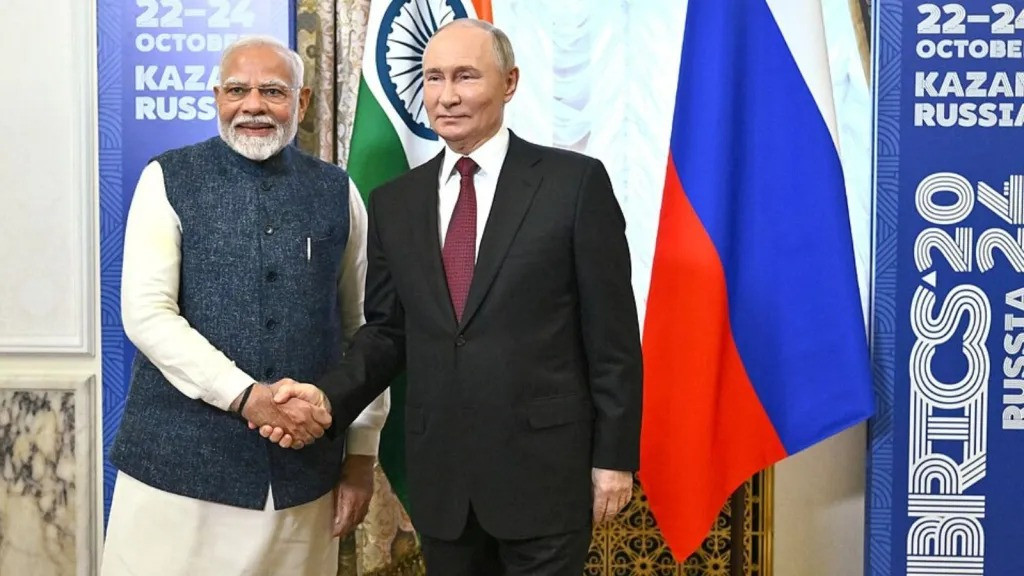 Russian President Vladimir Putin and Prime Minister Narendra Modi