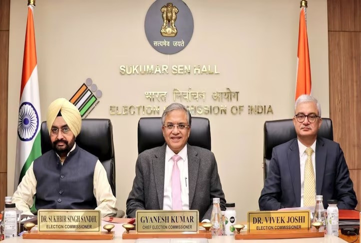 The three top officers of the Election Commission of India