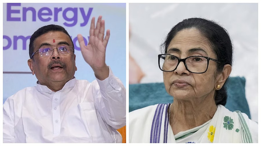 West Bengal Chief Minister Suvendu Adhikari and Mamata Banerjee