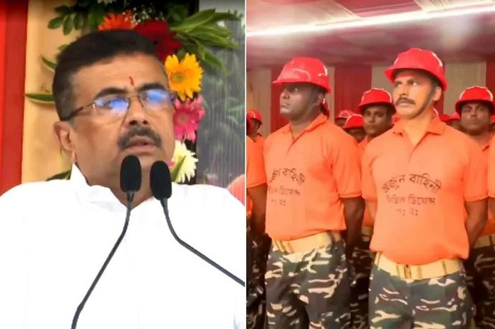 Suvendu Adhikari at the inauguration of the 'Arjun Bahini'