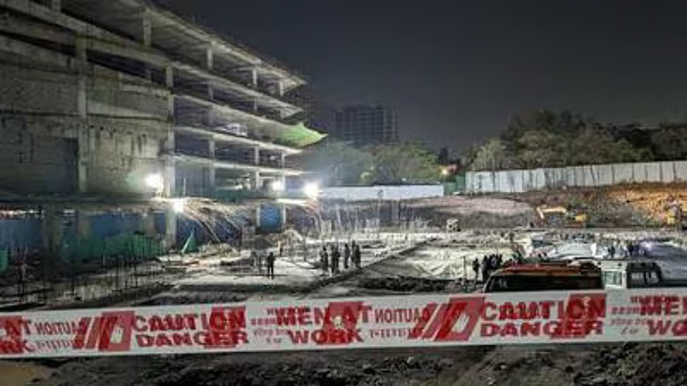 Gujarat Construction Site Slab Collapses In Gandhinagar