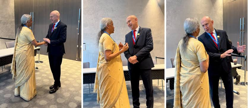 FM Nirmala Sitharaman meets UK Chancellor John Healey in Bangkok