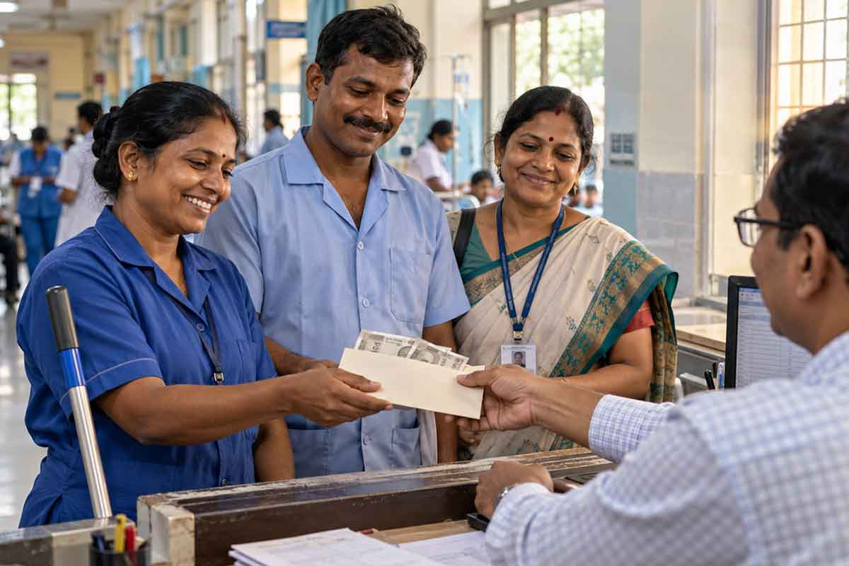 Government Hospital Contract Staff Get 8.33% Bonus