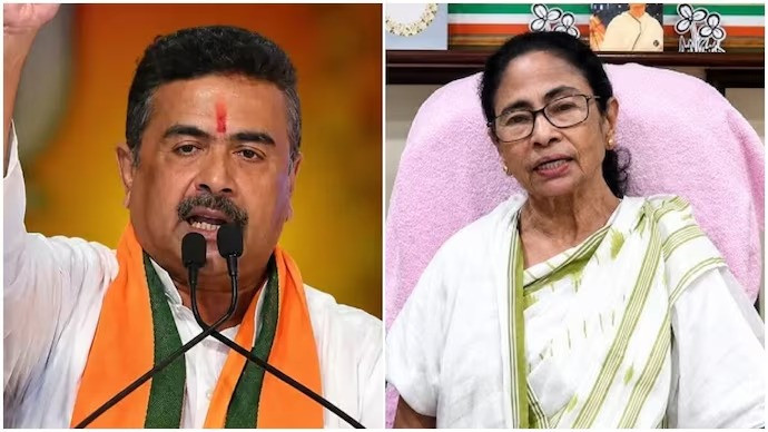 Suvendu Adhikari and Mamata Banerjee