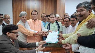 BJP candidate Dinesh Arya filed nomination for Rajya Sabha